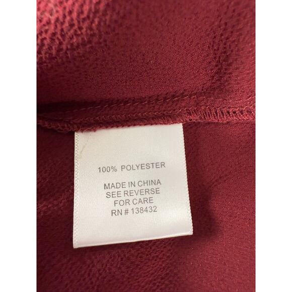 Modcloth Womens Size XXS Scoop Neck Top Red Tie Long Sleeve Pullover Blouse - Picture 6 of 8